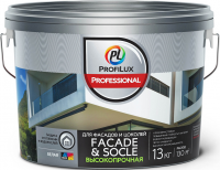 ВД краска FACADE & SOCLE акриловая для фасадов и цоколей база 3, Profilux Professional