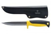 Нож универсальный 120 мм, с кожанным чехлом, TOPEX